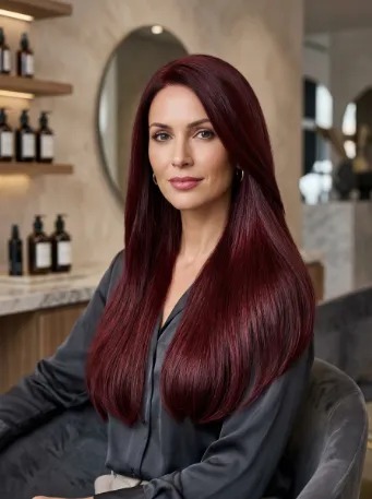 All over dark red
