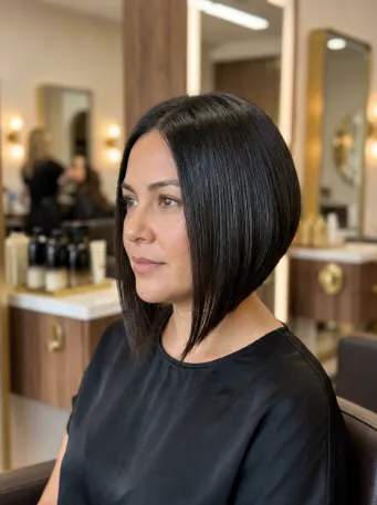 Angled bob