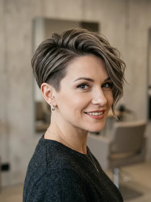 Asymmetrical pixie