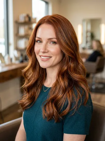 Auburn red hair