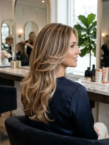 Balayage butterfly cut