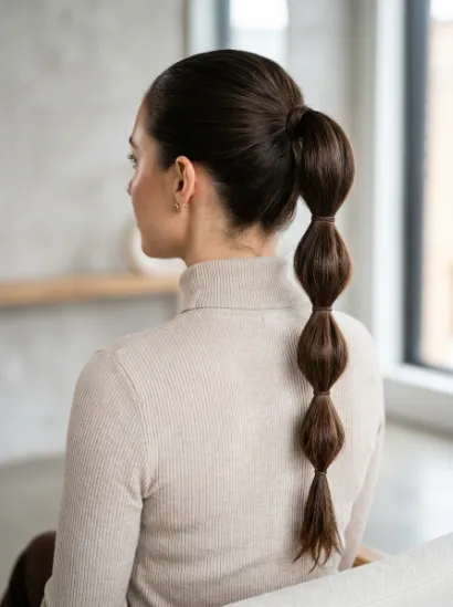 Basic bubble ponytail