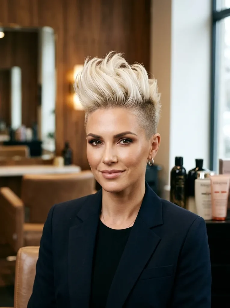 Blonde mohawk