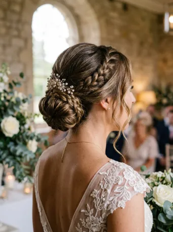 Braided low bun