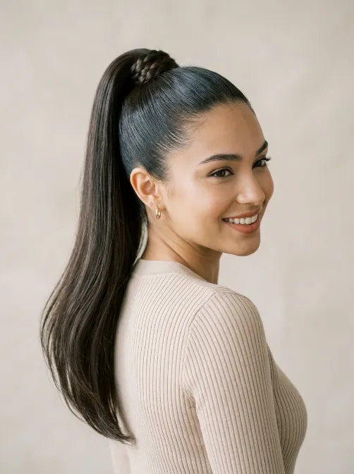 Braided ponytail