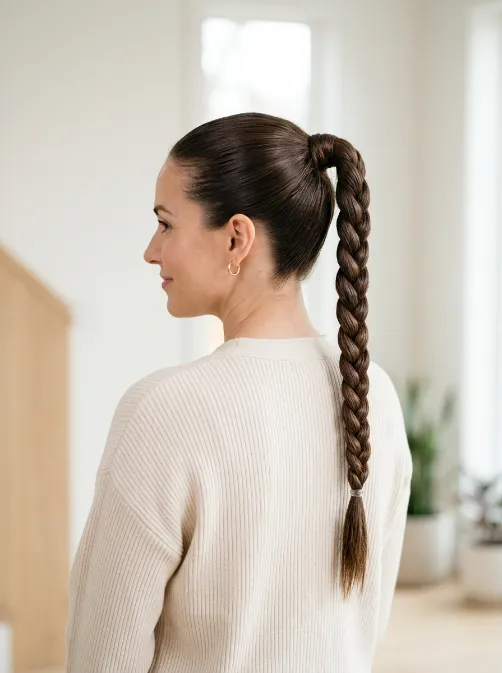 Braided ponytail