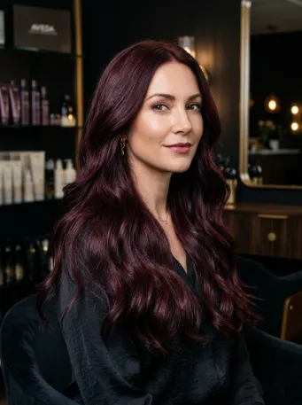 Burgundy red hair