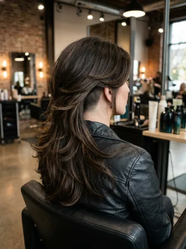 Butterfly cut with undercut layers