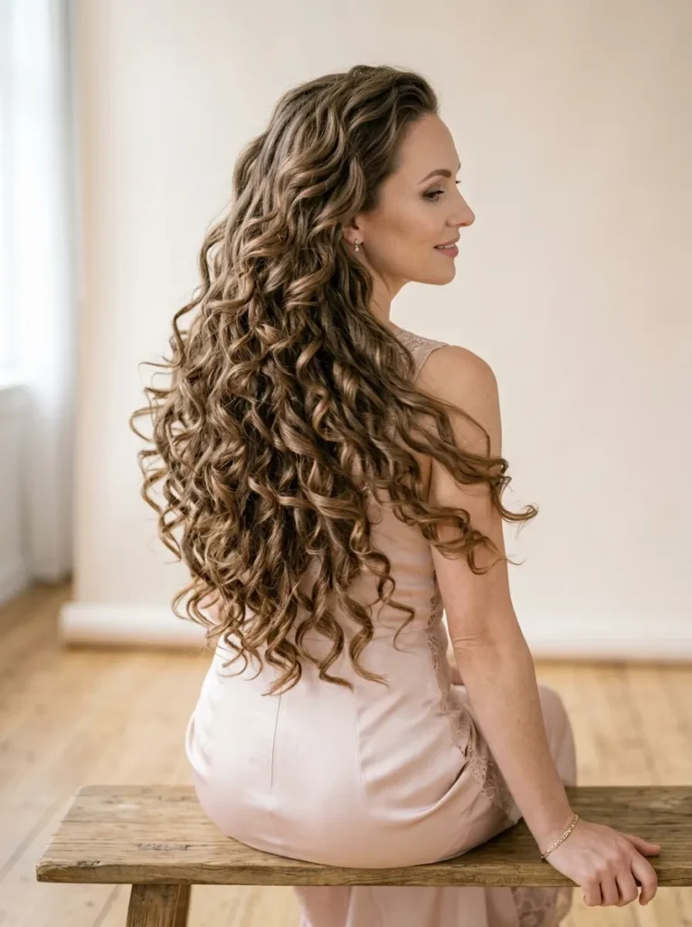Cascading curls perm