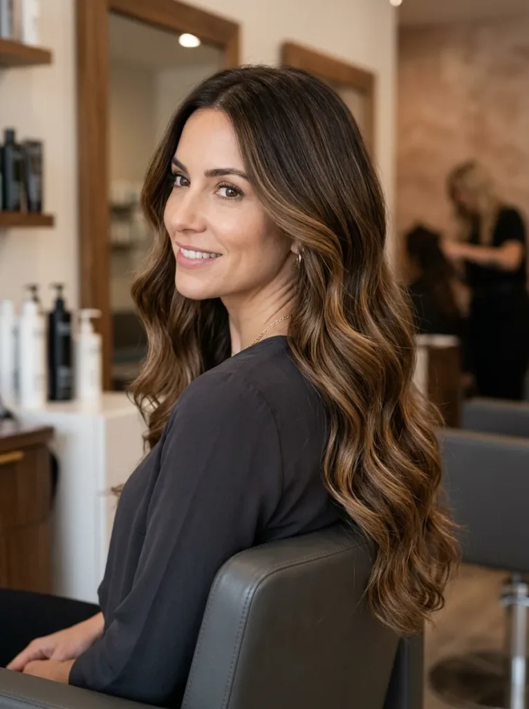 Chocolate brown balayage