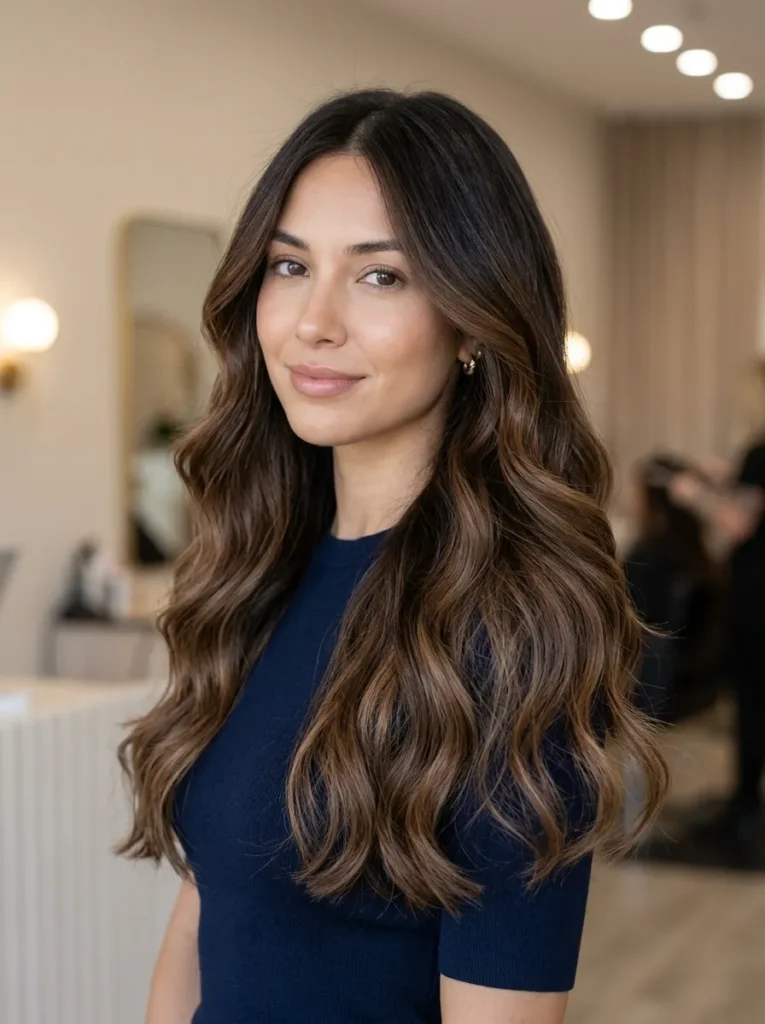 Chocolate brown ombre