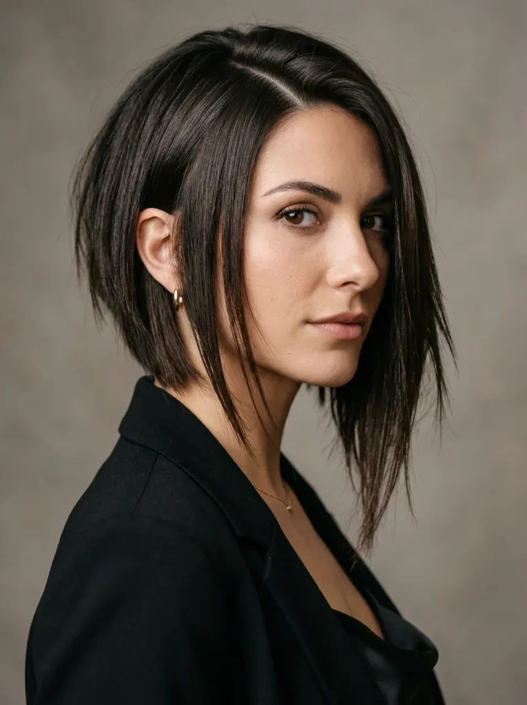 Choppy asymmetrical bob