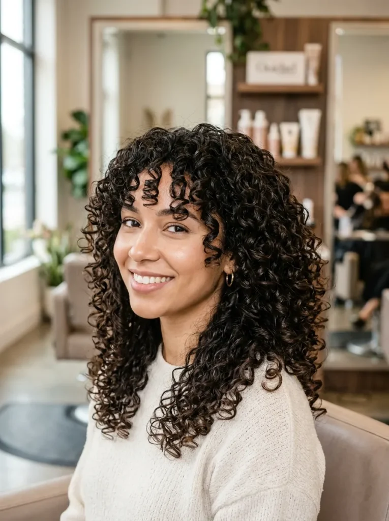 Choppy layers for curly hair