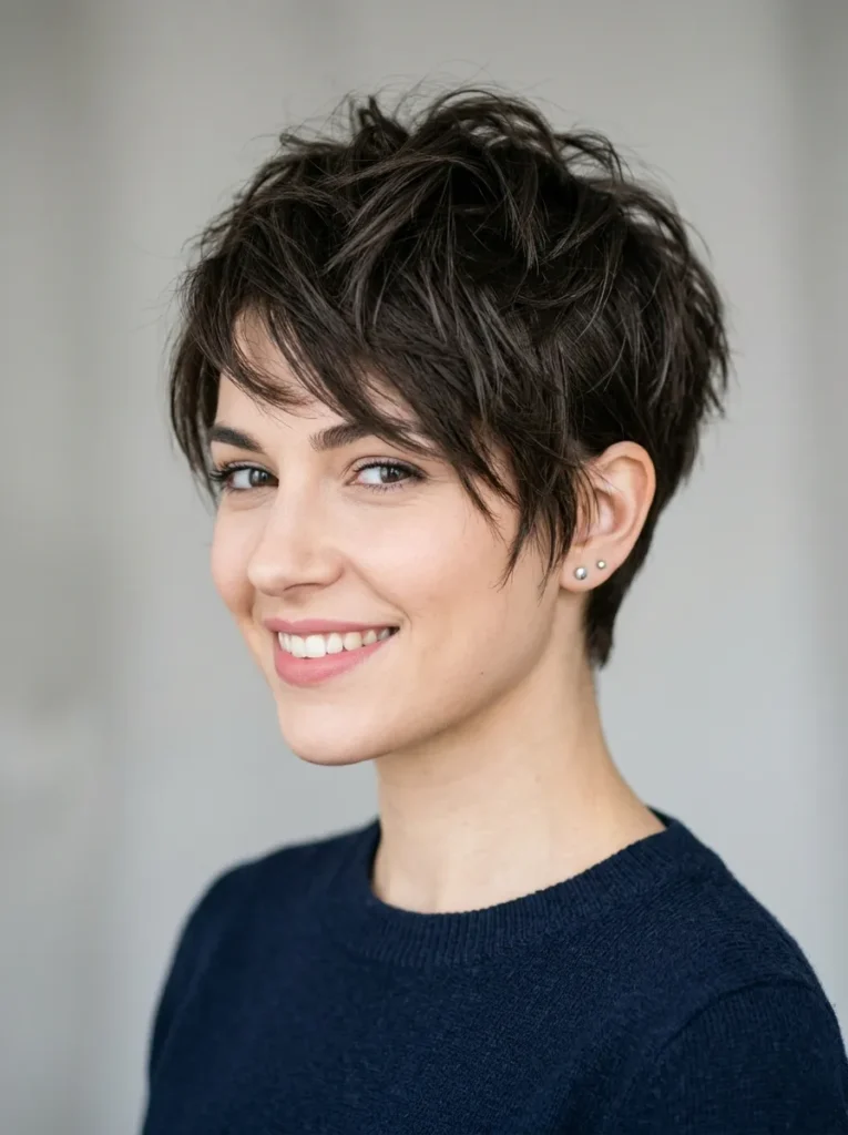 Choppy pixie cut