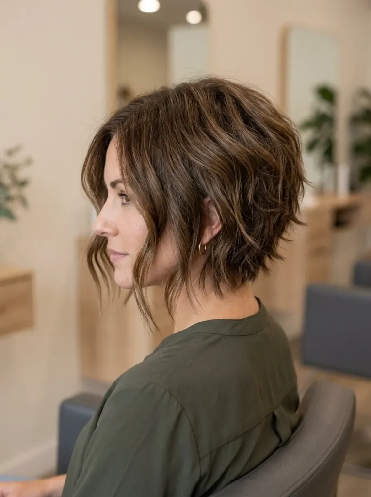 Choppy stacked bob