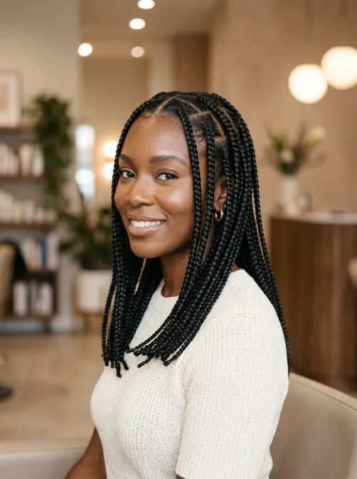 Classic medium knotless braids