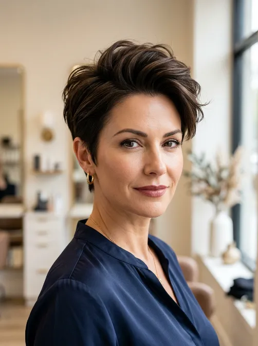Classic textured pixie