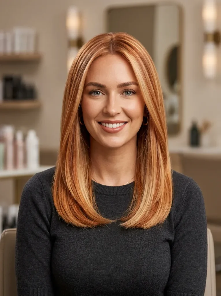 Copper strawberry blonde