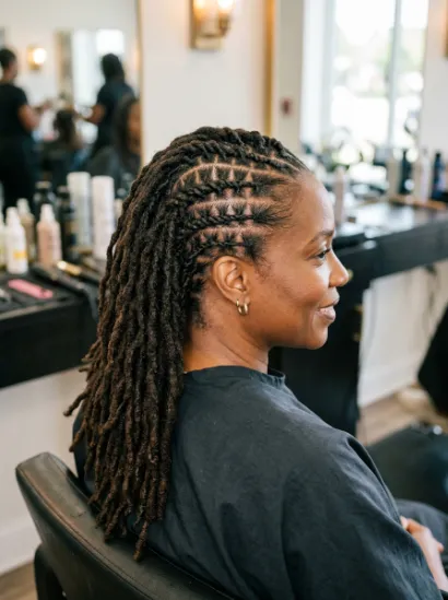 Cornrowed locs