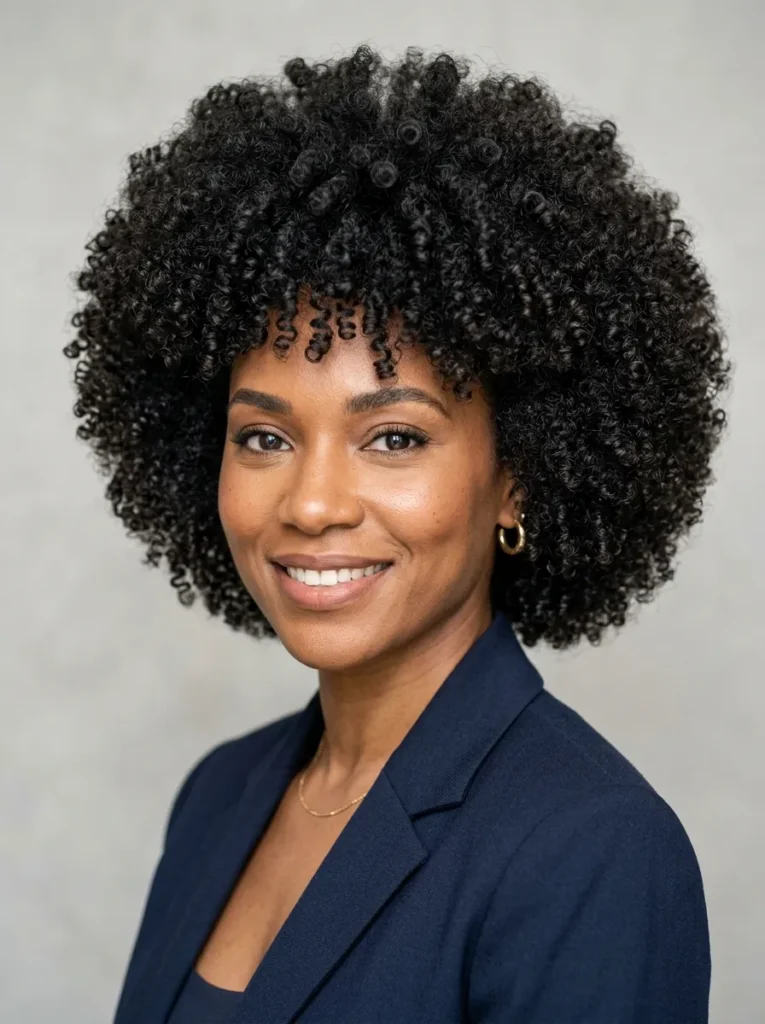 Curly afro perm