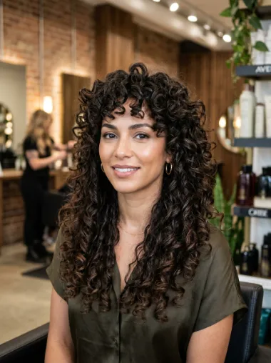 Curly butterfly cut