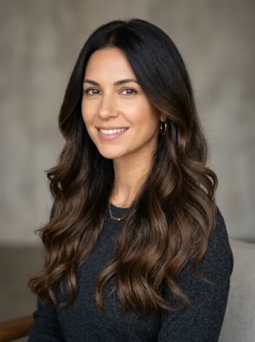 Dark brown ombre
