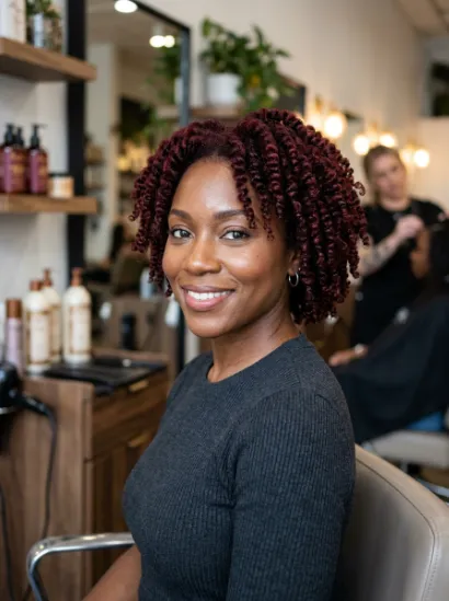 Dark red twist out