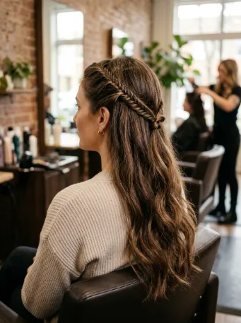 Double half up fishtail