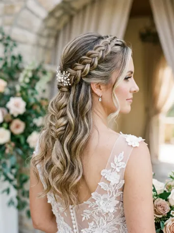 Dutch braided half up