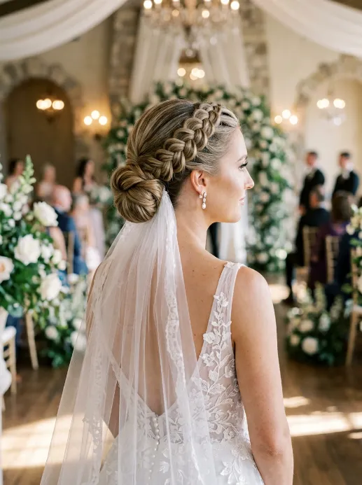 Dutch braided updo