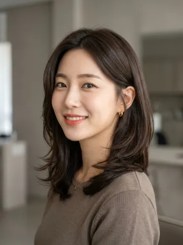 Ear tuck layered bob