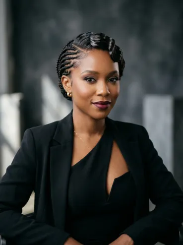 Finger waves with braided accents