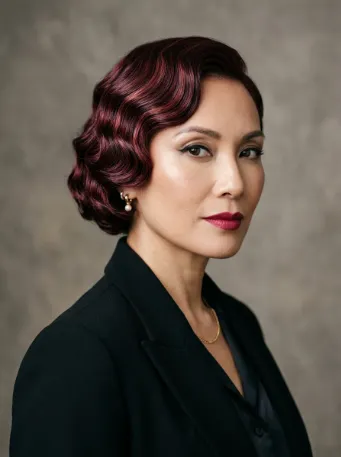 Finger waves with color