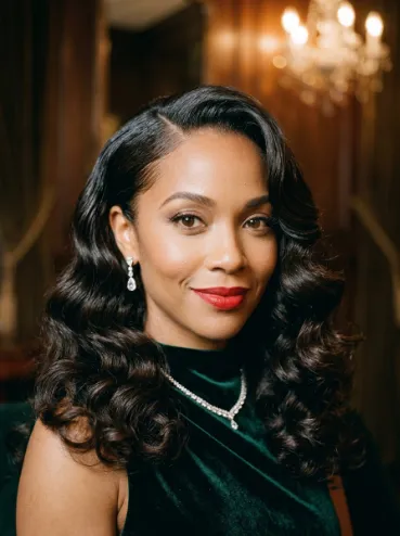 Finger waves with curled ends