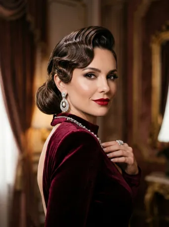 Finger waves with a deep side sweep