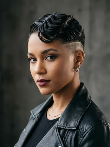 Finger waves with a faded undercut