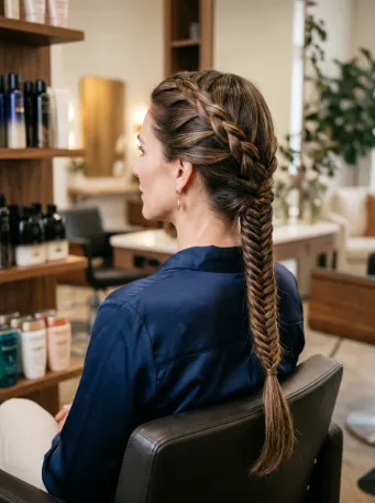 Fishtail french braid combo