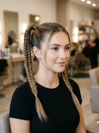 Fishtail pigtails