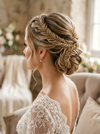 Fishtail updo