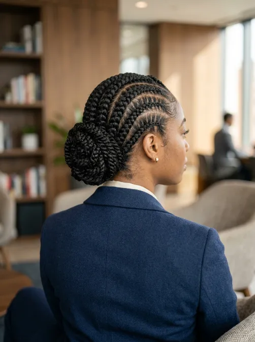 Flat twist updo