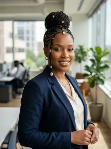 Fulani braided bun