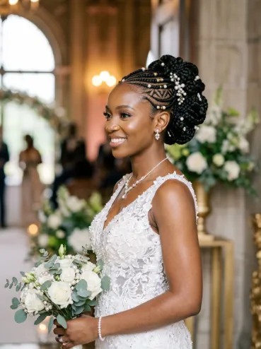 Fulani braided updo