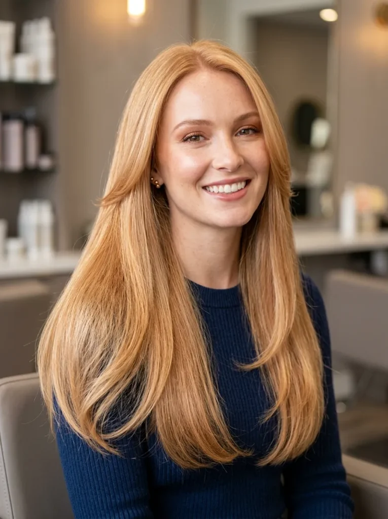 Golden strawberry blonde