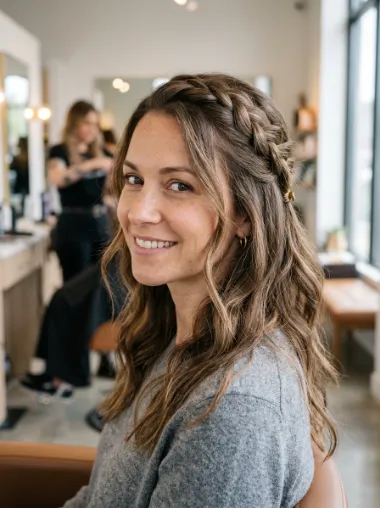 Half up braid