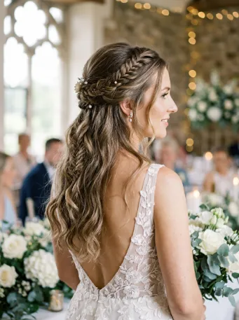 Half up with braided details