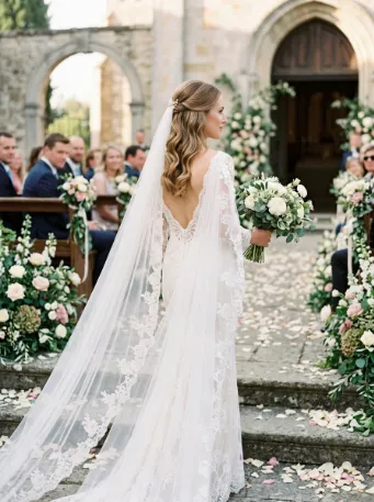 Half up with veil
