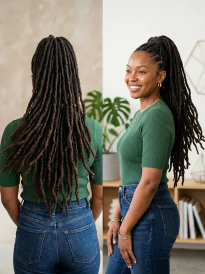 High ponytail locs