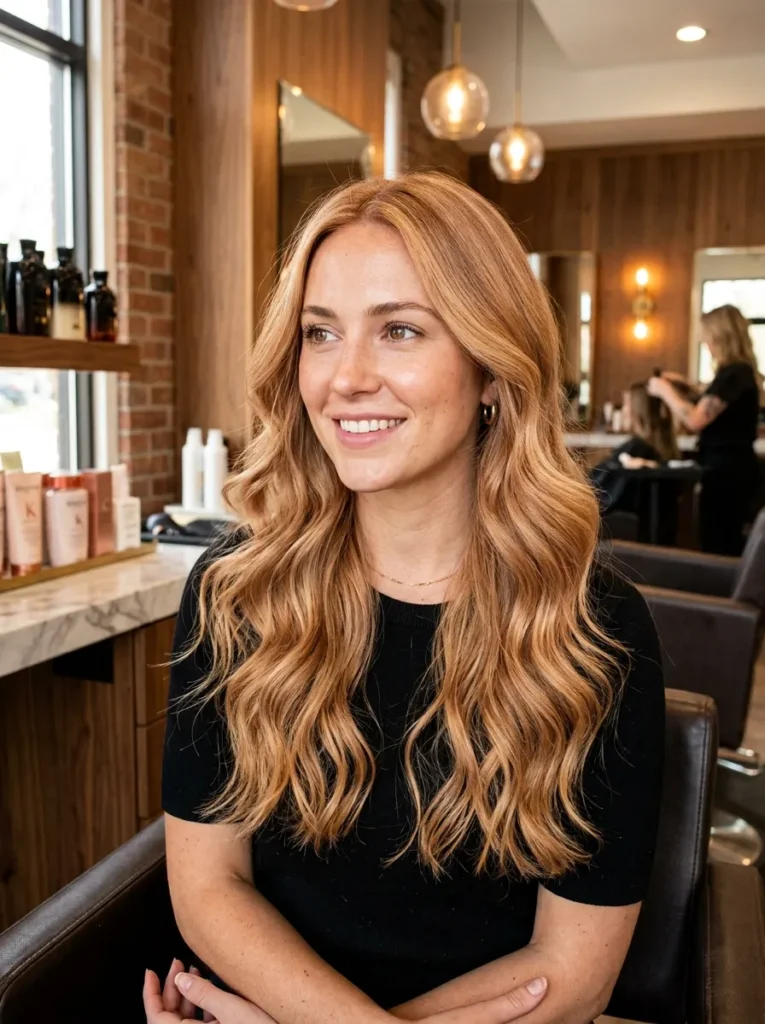 Honey strawberry blonde
