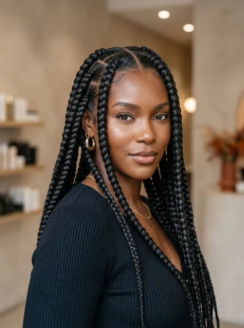 Jumbo knotless braids