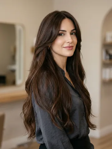 Long dark brown layers